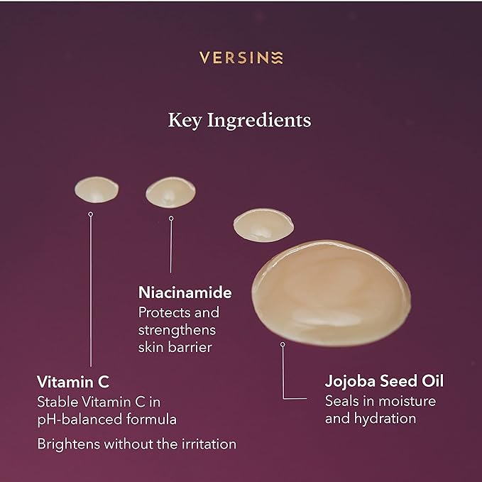 Versine Gentle Actives Face Serum for Normal, Dry, or Sensitive Skin (30ml) | Anti-Aging, Brightening Daily Moisturizer for Women | Safe for Pregnancy, Maternity, Nursing | Clean, Vegan, Cruelty Free