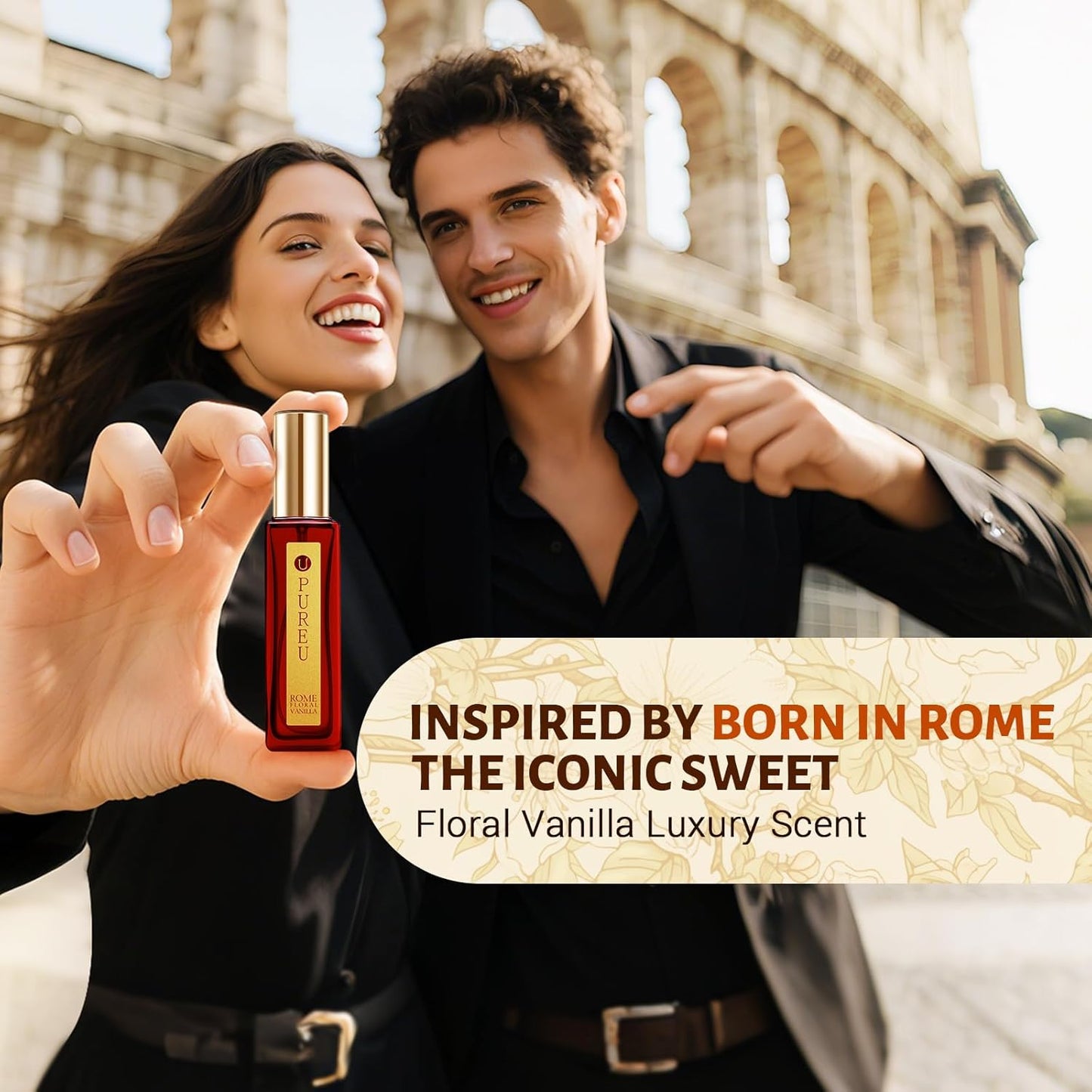 Vanilla Perfume for Women - Sweet Vanilla, Fruity, Cashmeran Wood, Jasmine Floral - Eau de Parfum Long Lasting Perfumes Travel Size Extrait de Parfum, 20ML/ 0.7 fl (Rome Perfume)