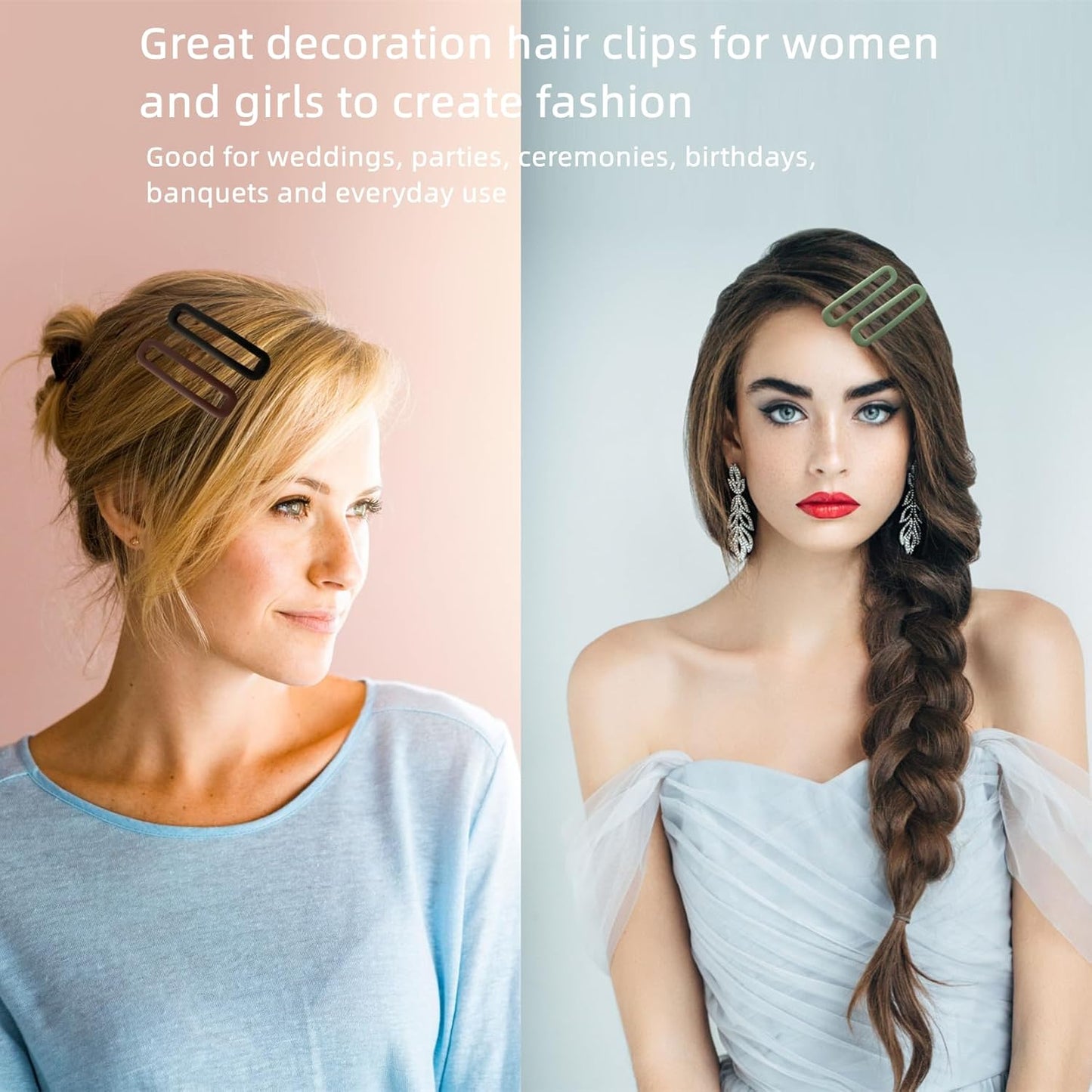 Snalp Hair Clips Decorative Styling Hair Accessories Hair Barrettes for Women and Girls 12 pcs