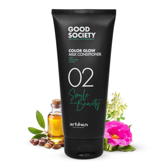 Artègo Good Society Color Glow Milk Conditioner (6.7 fl oz) – Lightweight Detangling Conditioner for Color-Treated Hair