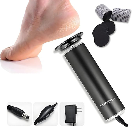 Electric Feet Callus Remover,Foot File Grinder Tool with Speed Controller and 60pcs Replacement Sandpaper Disk,Pedicure Tools for feet for Men Women Dead Dry Crack Skin Calluses