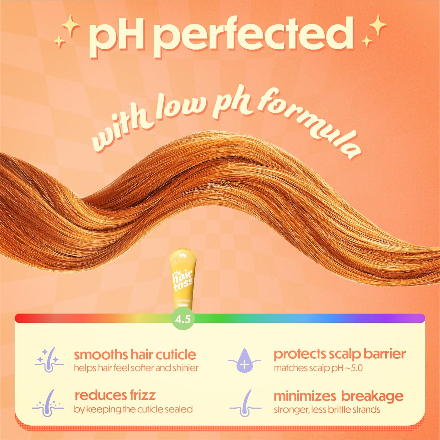 The Hair Toss Men & Women Shampoo And Conditioner Set 13.5floz/7floz - Unscented - Formulated 4.5pH Moisturizing Paraben and Sulfate Free Shampoo and Conditioner Set, Hair Care Sets