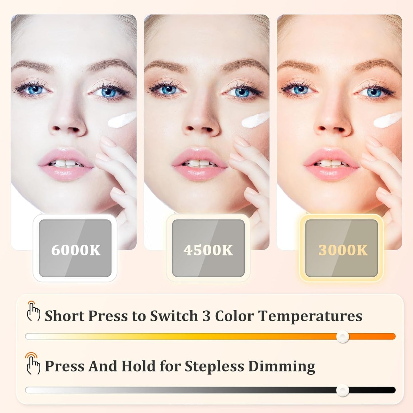 Makeup Bag with LED Mirror, [3 Color and Stepless Dimmable] Rechargeable LED Light for Makeup Bag Train Case with Brushes Storage Organizer, Travel Box Cosmetic Bag for Women - Pink