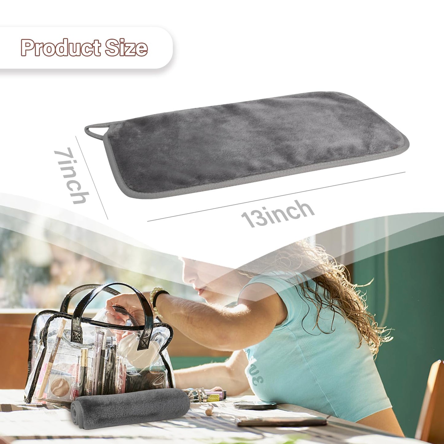 Nugilla Makeup Remover Cloths, 8 Pack Reusable Face Wash Cloths, Soft Microfiber Face Cloth for Women (Neutrals)