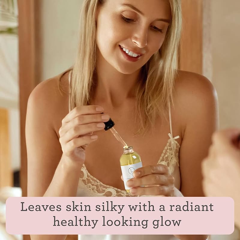 Lizush Lavender Body Oil - 2 oz Natural, Vegan, Non-GMO Moisturizing Bath Oil for Silky Skin with Premium Essential Oils - Handmade in the USA