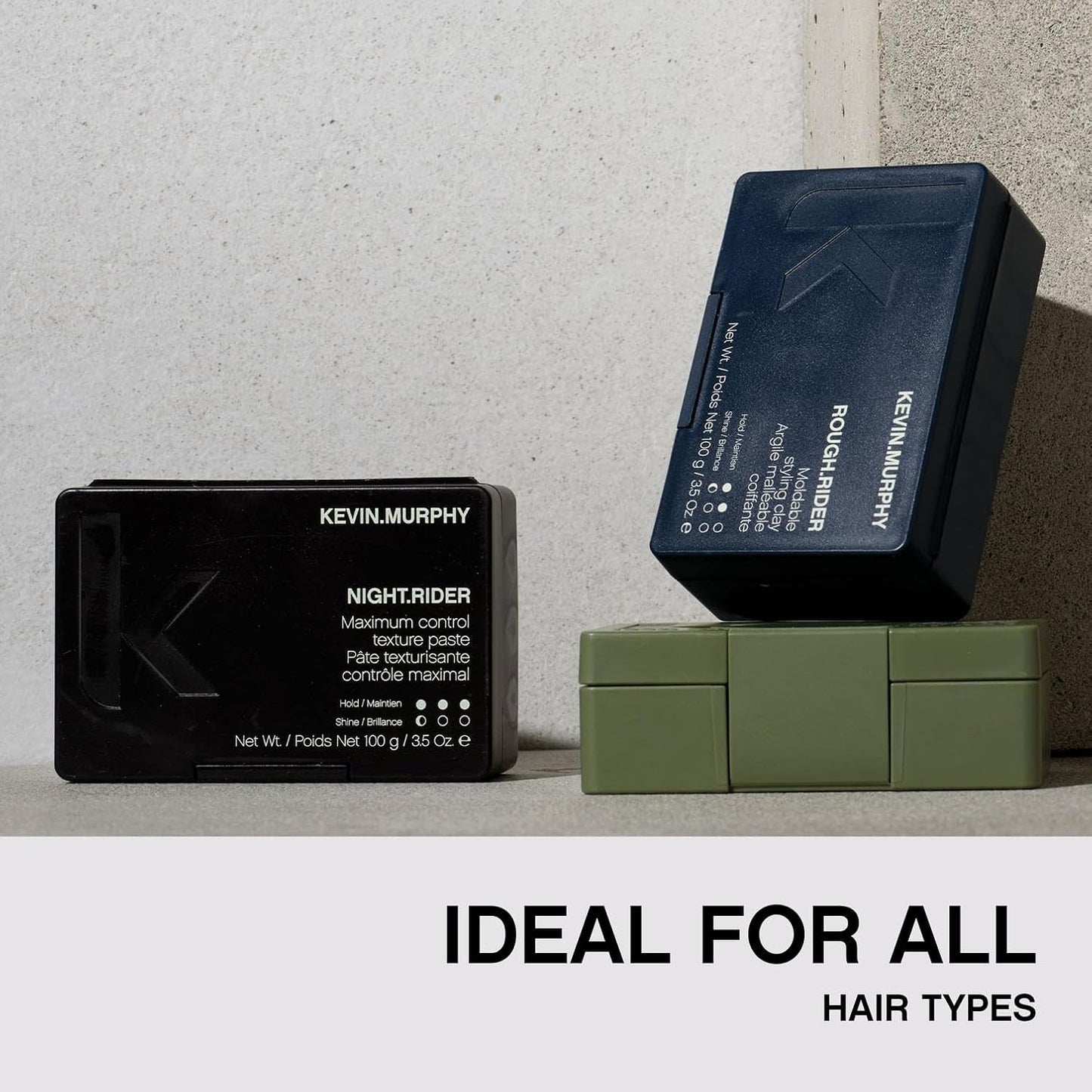 KEVIN.MURPHY NIGHT.RIDER - Strong Hair Paste - For All Hair Types - Hair Moulding Paste - Boosts Hair Shine - Strong Hold Hair Care - Matte Texture - Travel Size - 30 g / 1.1 oz