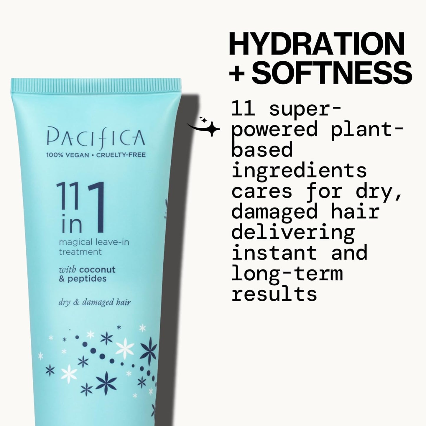 Pacifica Leave In Conditioner - 11 in 1 Magical Hair Treatment - Strengthen & Repair Damaged Hair - Deep Conditioning for Dry Hair Adds Shine & Anti-Frizz for Straight, Wavy & Curly Hair Care, Vegan
