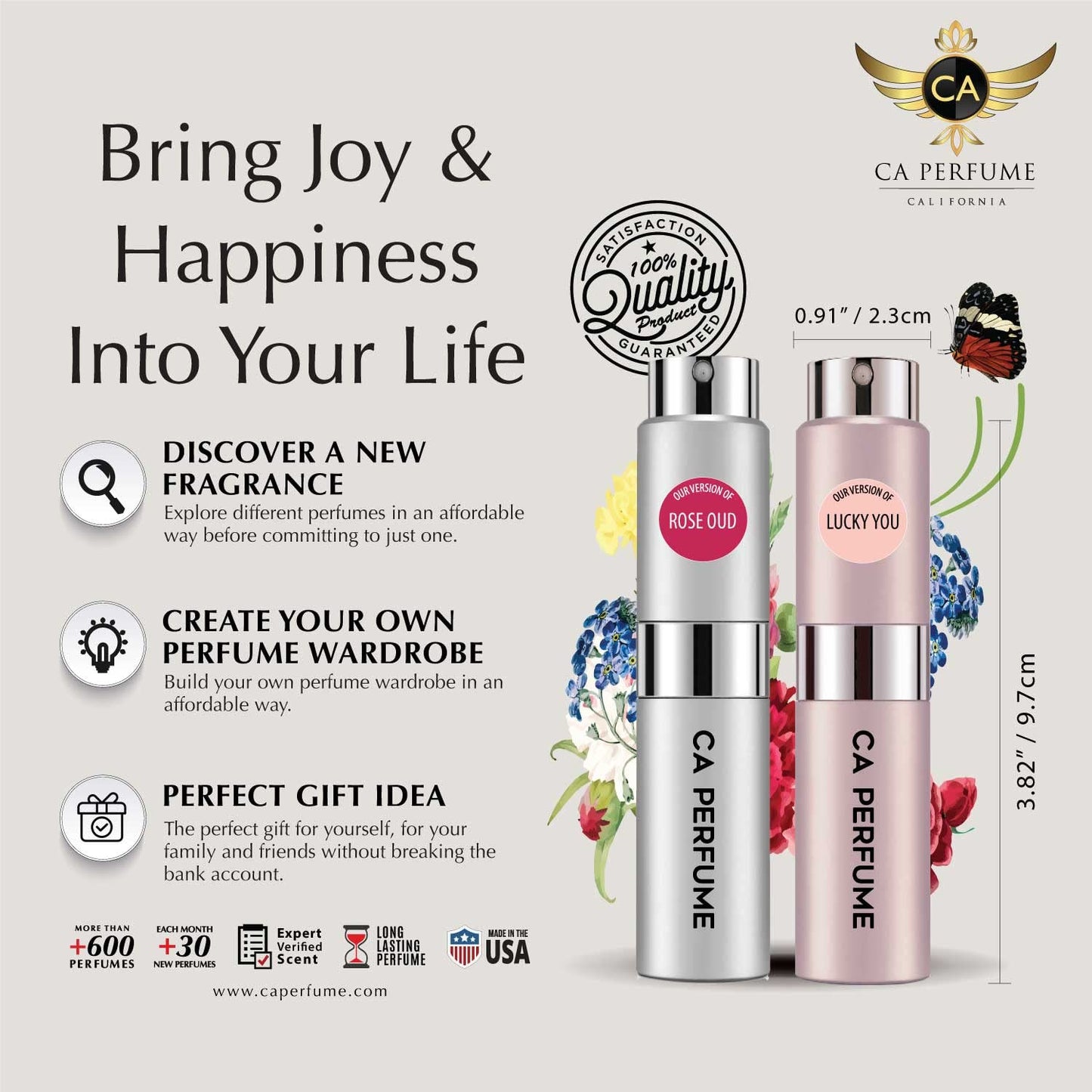 CA Perfume Impression of Neroli Portofilia for Women and Men Citrus Aromatic Scent Long Lasting Unisex Fragrance Eau De Parfum Travel Size Refillable Atomizer Spray 0.27 Fl Oz 8ml (Set of 2)