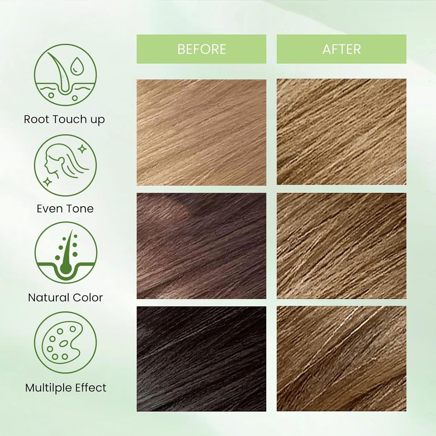 Light Brown Hair Dye Shampoo 3-in-1, Instant Natural Hair Color Shampoo for Women Men Champu Para Canas Mujer, Lasting 3-4 Weeks & Easy to Use & All Hair Types & Root Touch Up, 500ml