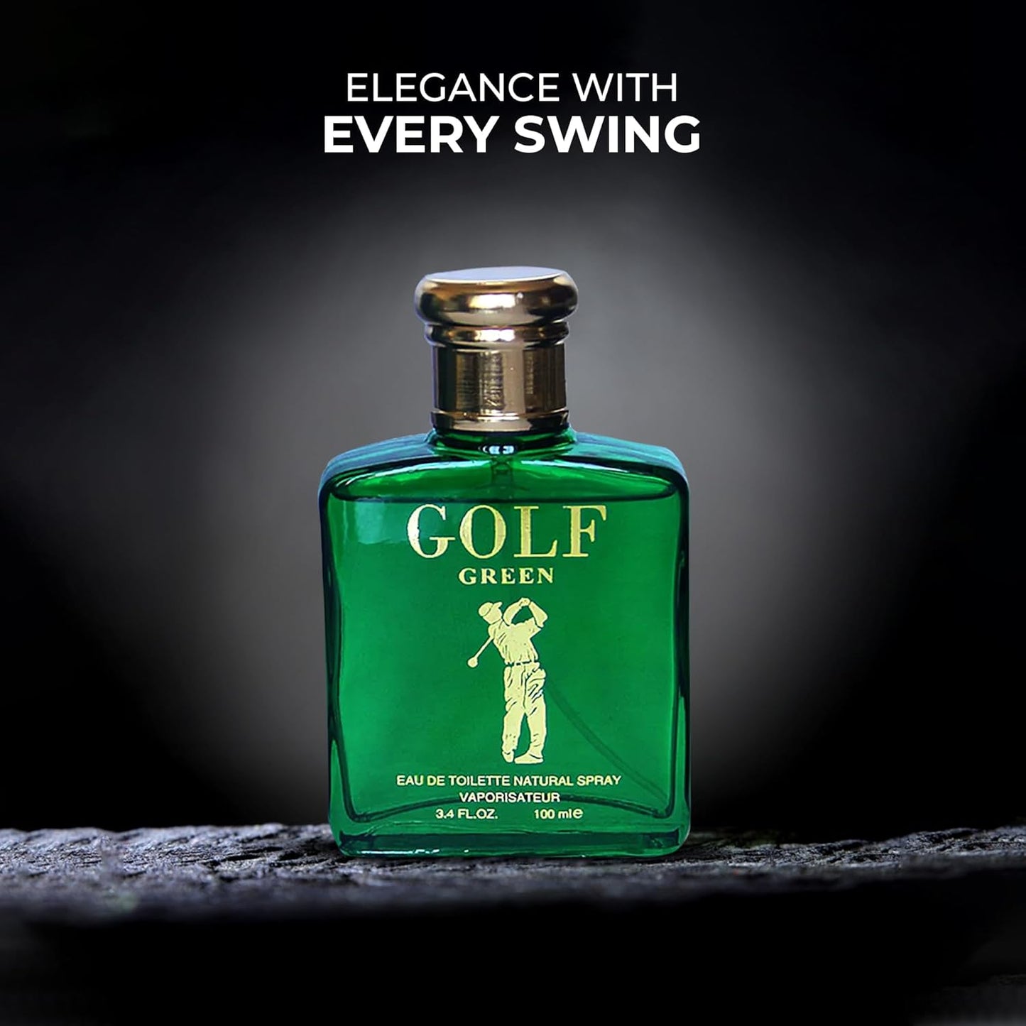 Golf Green Sensual Woody Fragrance for Men | Long Lasting Cologne Aromatic Scent, Eau de Parfum Natural Spray - Great Holiday Gift, 3.4 Fl Oz/100 Ml