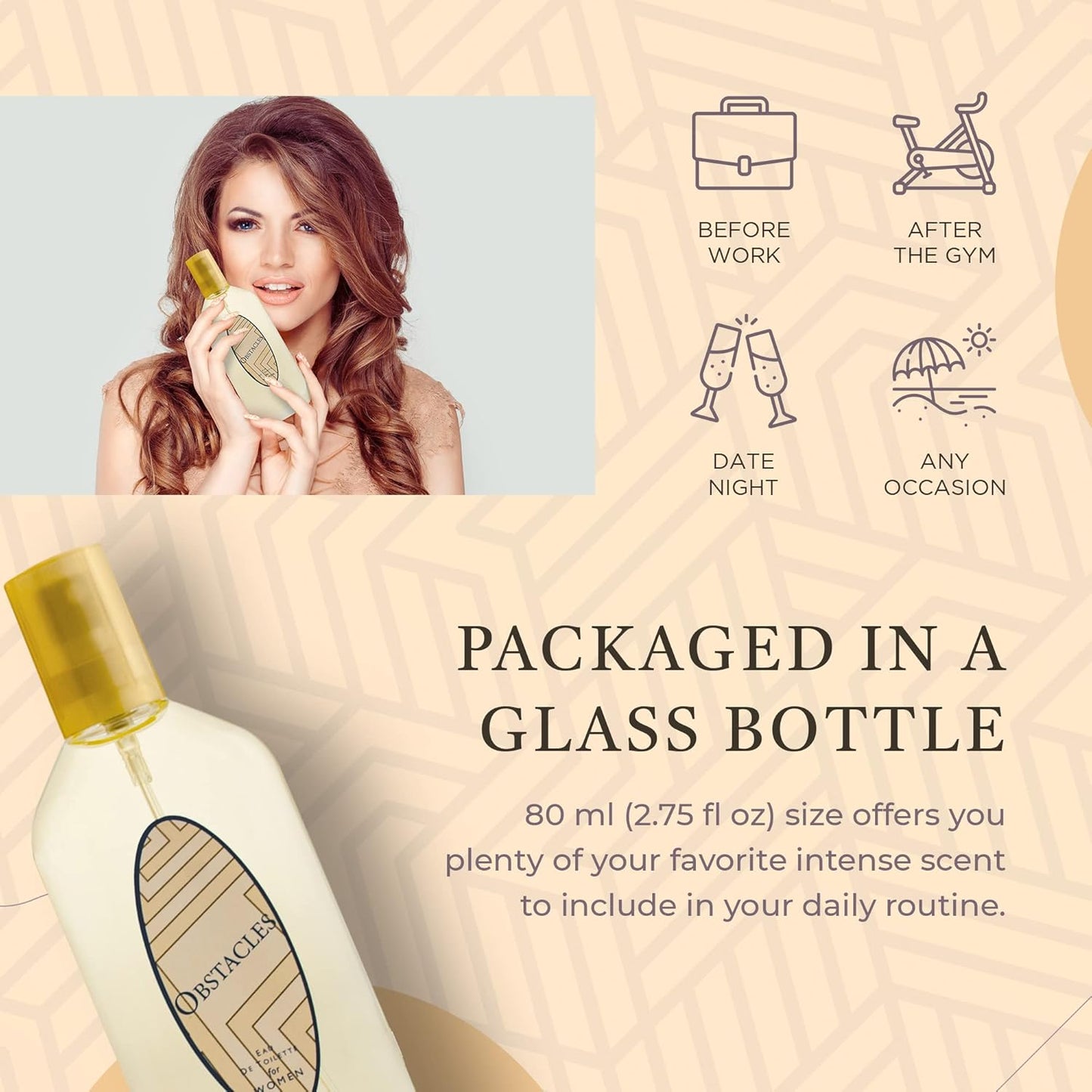 American Collection Perfume for Women – INSPIRED by A WORLD RENOWED WOMEN'S PERFUME – Freesia, Sage, Jasmine, Amber – Elegant, Fresh, Signature Scent, Long-Lasting Eau De Toilette 80 ml (Bamboo)