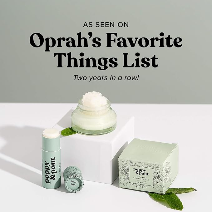 Poppy & Pout Sweet Mint A Jumbo Lip Balm | All Natural Lip Balms & Moisturizers | Hydrates with Beeswax, Vitamin E, Organic Coconut Oil | Cruelty-Free | Lip Balm in Recyclable Cardboard Tube