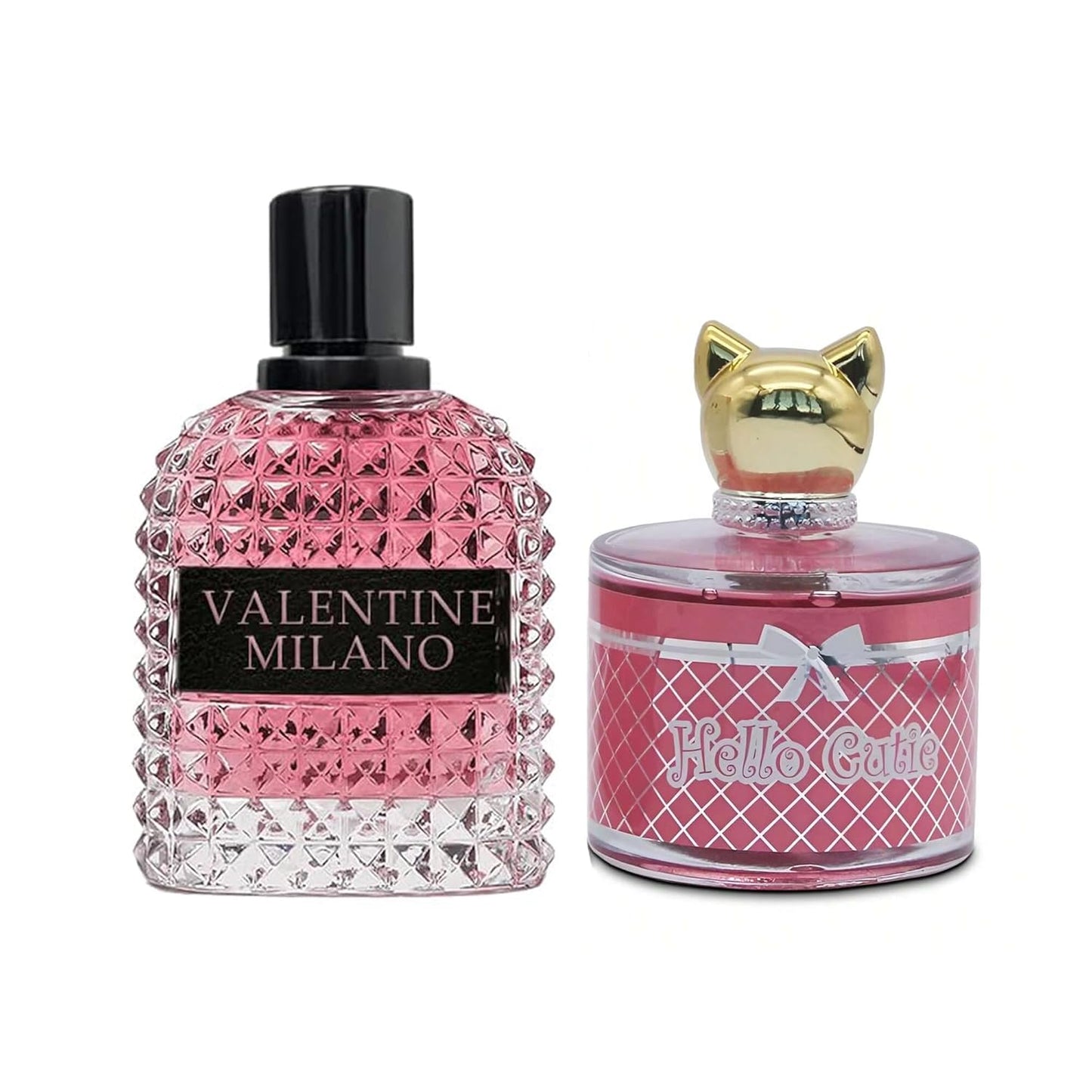 Women's Perfume Combo Set Milano Women&Hello Cutie Floral Fruity Fragrance Eau De Parfum Elegant 100ml Bottle Natural Spray Each for Daily Used