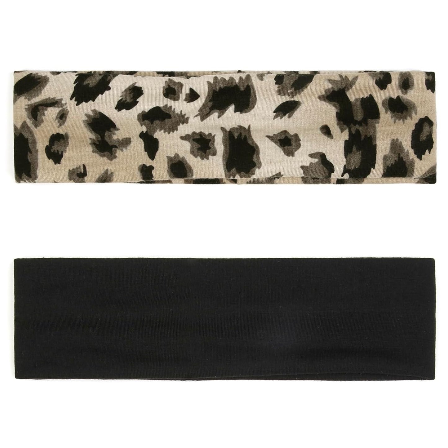 TERSE Cheetah Headbands for Women Short Hair Non Slip Elastic Sweat Hairbands Leopard Print Soft Fabric Hair Bands