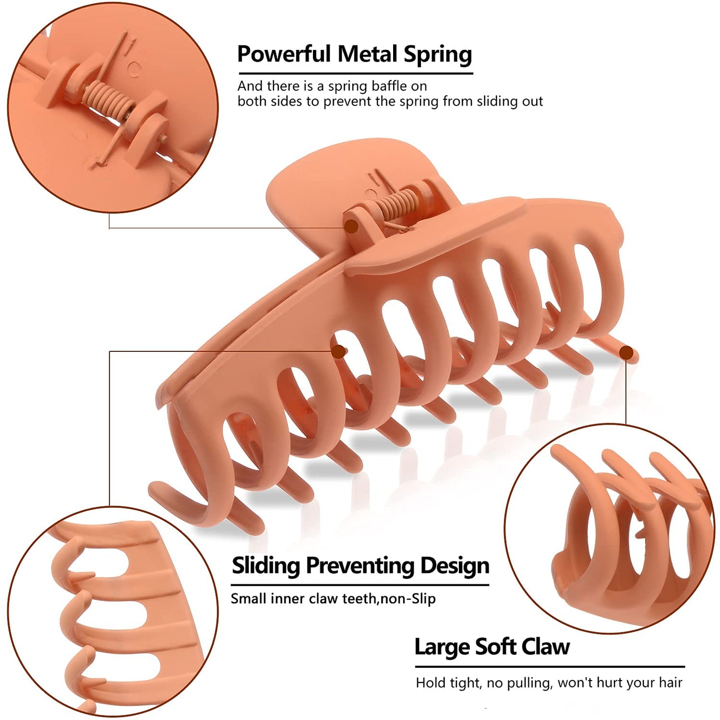 Big Flower Claw Clips - 3PCS Strong Hold Cute Clips for Women/Girls, Non-Slip for Thin & Thick Hair, Colorful Styling Accessories & Birthday Gifts (G-gorgeous)