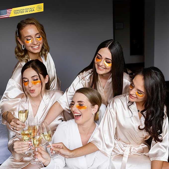 Under Eye Patches for Dark Circles & Puffiness – 20 Pairs with Collagen, Aloe & Gold – Anti-Wrinkle Eye Masks for Women – Hydrating Eye Treatment