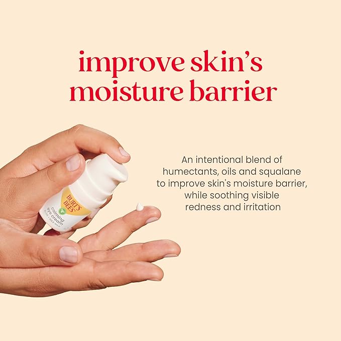 Burt's Bees Calming Eye Cream With Aloe and Rice Milk, Moisturizes Without Causing Redness or Irritation, 98.7 Percent Natural Origin Skin Care, 0.5 oz. Bottle