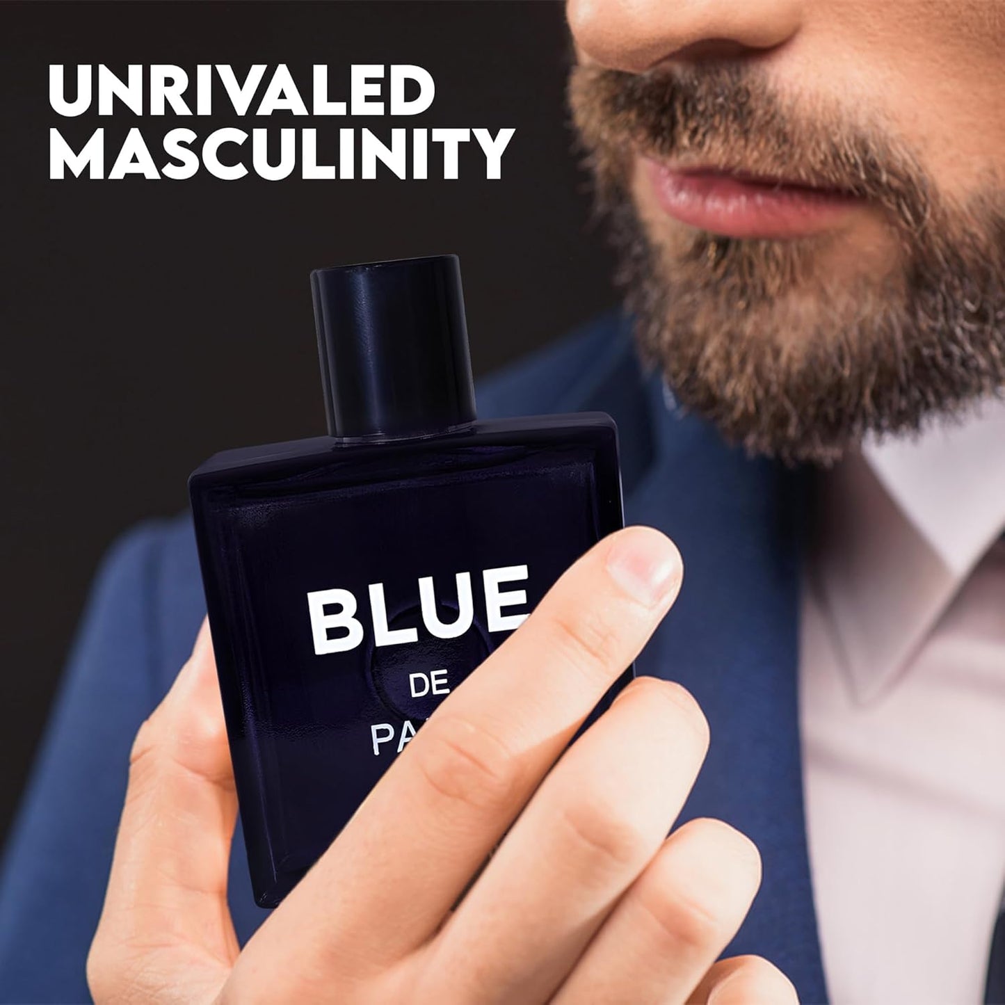 Blue De Paris Men Perfume Cologne for Men Natural Spray Masculine Scent Wonderful Fragrance Gift Eau De Parfum for Daily Use 3.4 Fluid Ounce