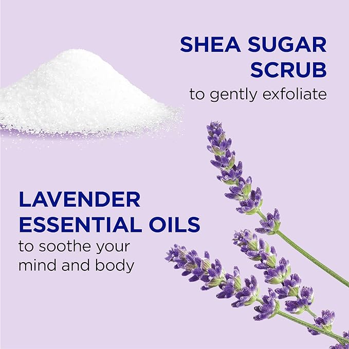 Dr Teal's Shea Sugar Scrub, Lavender Essential Oils, 19 oz (Pack of 3)