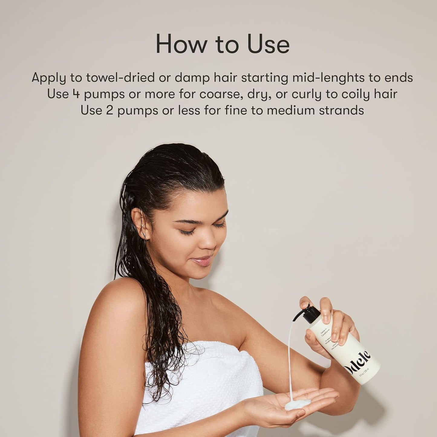 Odele Vegan Leave-In Conditioner, for Deep Moisture, Detangling, Frizz Control, Weightless Shine, and All Hair Types + Textures, 8 fl oz