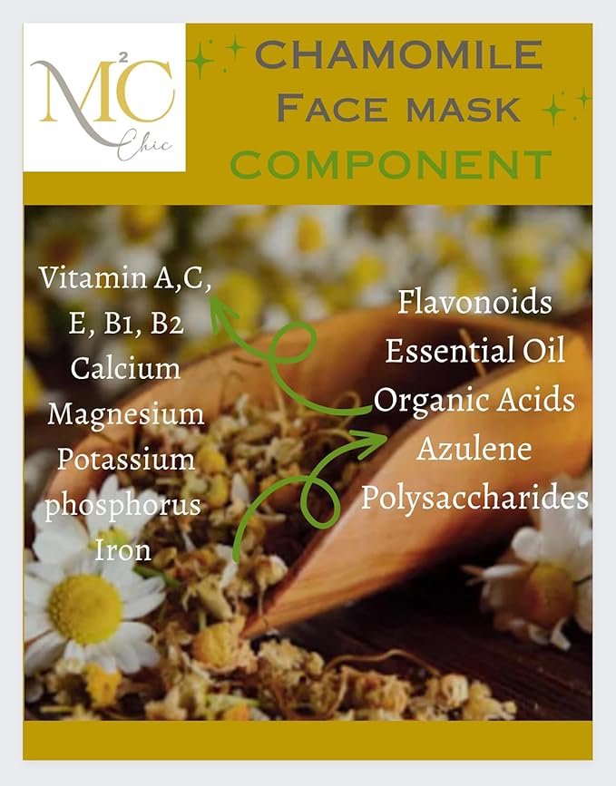 Chamomile Facial Mask for Nourishing and Hydrating Skin, Packed whit Natural Fruit Ingredients