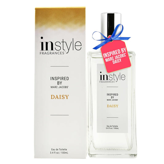 Instyle Fragrances, Inspired by Marc Jacobs' Daisy, Women’s Eau de Toilette, CLEAN, Vegan, Paraben-Free, Never Tested on Animals, 3.4 Fluid Ounces