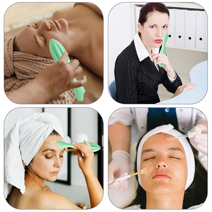 Facial Massage Roller, 6.99x1.1x0.43in Face Roller Skin Care Silicone Face Massage Tool Face Massage Stick Body Relax for Women Face Massager(Green)