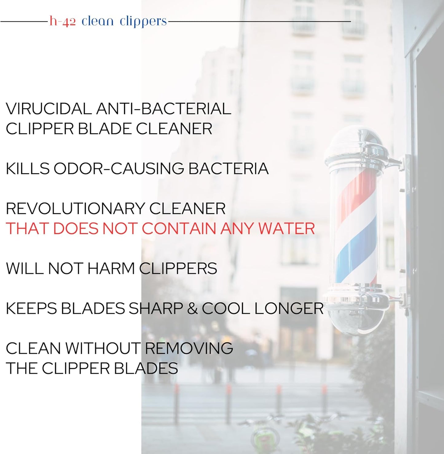 H-42 Clean Clippers Blade Cleaner with Brush - 16oz Bottle