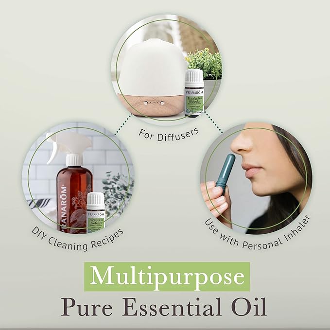 Pranarom - USDA Certified Organic Eucalyptus Globulus Essential Oil 5ml - Wellness Enthusiasts - Aromatherapy - Certified Organic Purity - 100% Pure, Non-GMO, Vegan