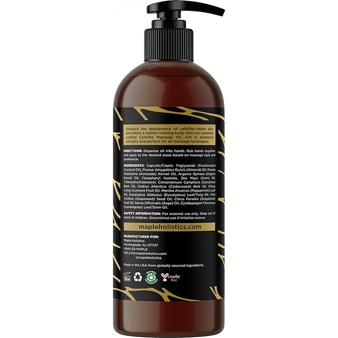 Maple Holistics Skin Firming Set with Firming Lotion and Cellulite Massage Oil Firming and Tightening Body Care Bundle