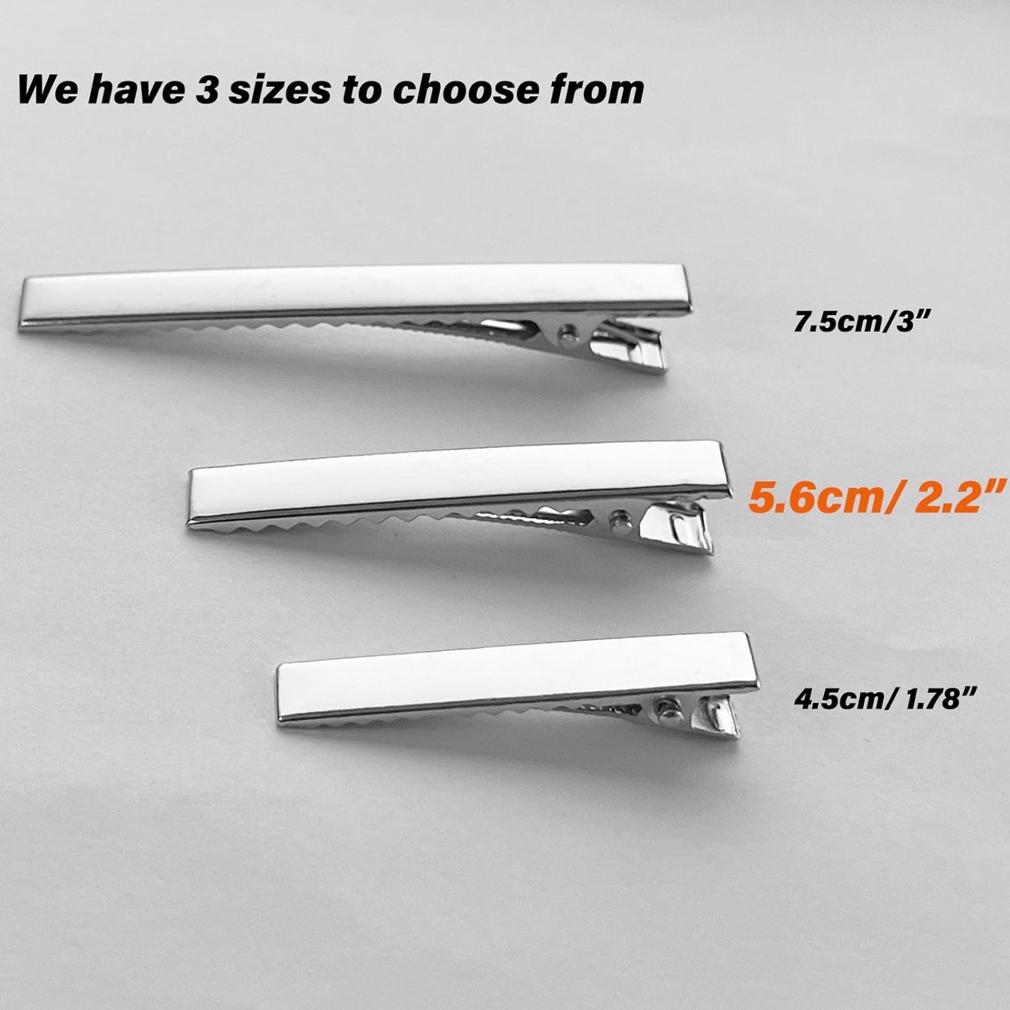 80Pcs Alligator Hair Bows and Clips for Crafts, DIY Bow Making, Large Plain Clips Supplies, 2.24" Dreadlock Dreads Retwist