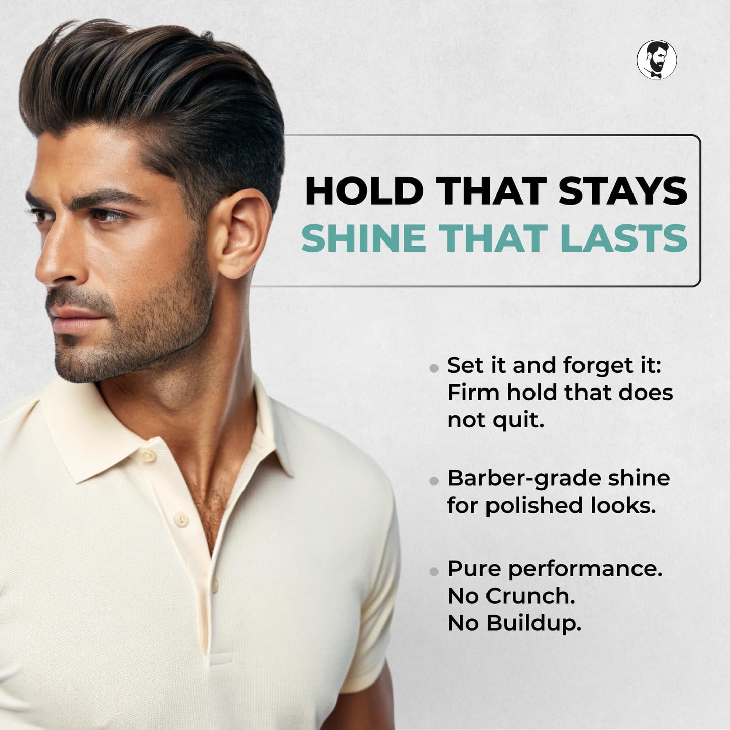 Gentlemen Republic 16oz Refined Hair Gel for Men - Premium Men's Hair Styling Product, 24 Hour High Hold & Shine. No Beeswax, Alcohol, or Parabens, Humidity Resistant