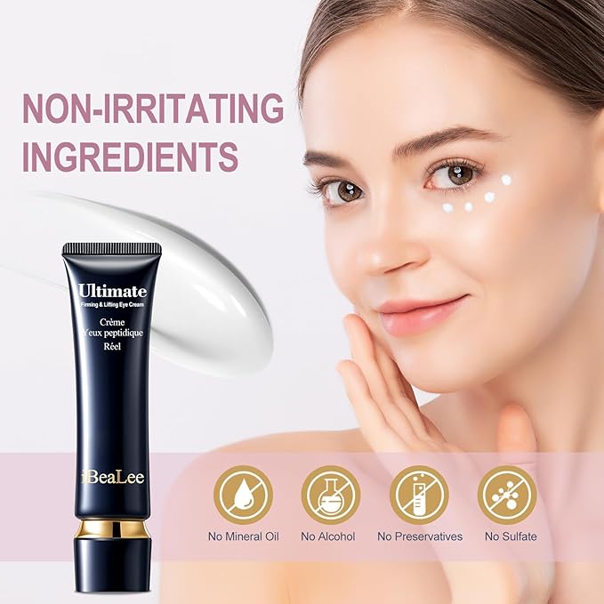 Temporary Eye Tightener Eye Cream - Retinol & Hyaluronic Acid Infused Formula, Quickly Repairs Wrinkles While Reducing Under-Eye Bags & Dark Circles, Daily Anti-Aging Care, 0.68 oz