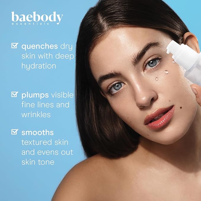 Baebody Snail Mucin Serum Moisturizer 3.38 fl.oz 100ml, Hydrating Serum for Face with Collagen - Snail Mucin Moisturizer for Youthful Smooth Skin
