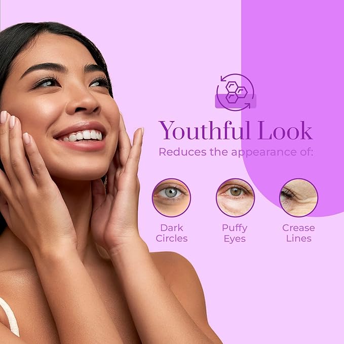 Collagen Eye Cream - Moisturizing, Plumping & Reduces Dark Circles & Wrinkles - Dermatologist Tested, Clean Beauty & Cruelty-Free Korean Skin Care for All Skin Types - 1.01 Fl. Oz