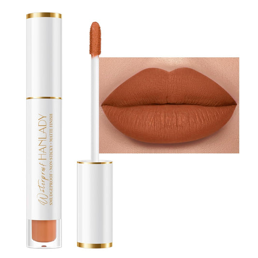 Caramel Lipstick Long Lasting Lipsticks for Women Pigmented Smudgeproof Transferproof Vegan Cruelty Free Lip Makeup, A60 Canyon