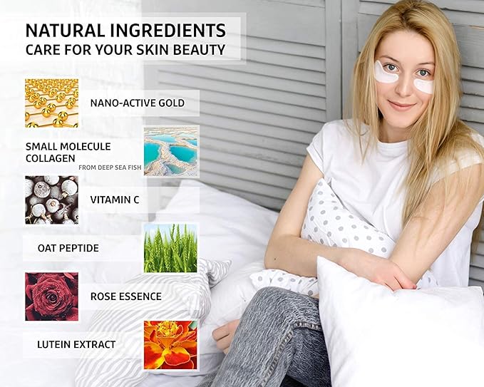 Jakuva 29 Pairs Under Eye Patches, Collagen Eye Mask Eye Patches for Dark Circles and Puffy Eyes, Reduce Wrinkles, Eye Mask Skincare for Moisturizing, Smoothing Eye Bags for Your Face Care, Milk White