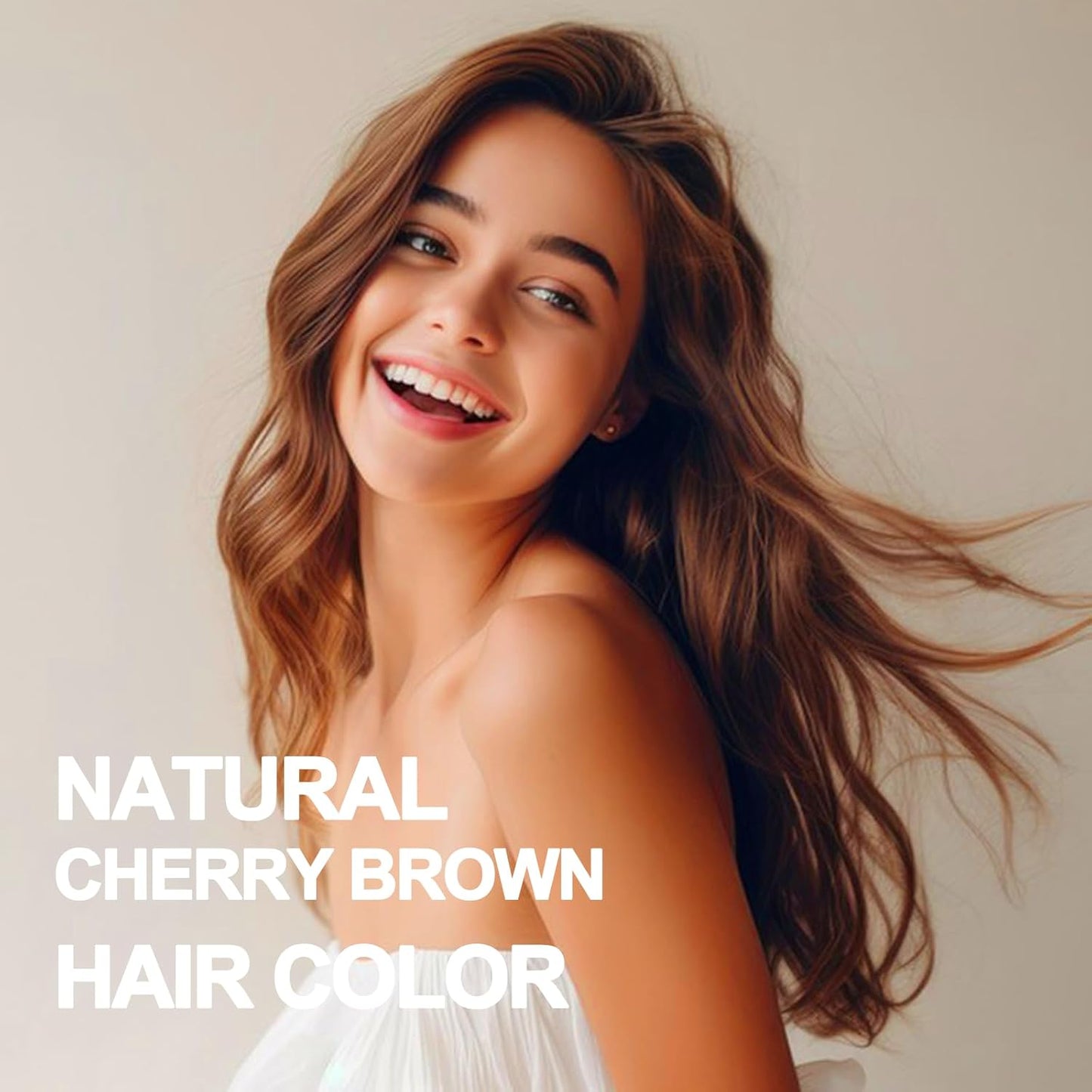 Hair Dye Shampoo 3 in 1, Natural Cherry Brown Hair Dye for Men Women,Long -Lasting Dye Shampoo for Color Treated Hair, Easy to Use for Home & Salon, 16.9 Fl Oz (Cherry brown)