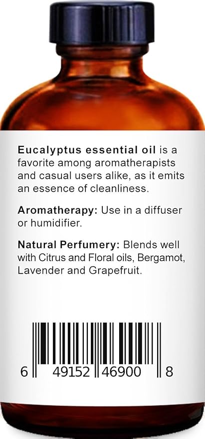 MAJESTIC PURE Eucalyptus Essential Oil | 100% Pure and Natural Eucalyptus Oil | Premium Grade Essential Oils for Hair Care, Home Diffusers, Skin, Aromatherapy, Massage and Humidifiers | 1 Fl Oz