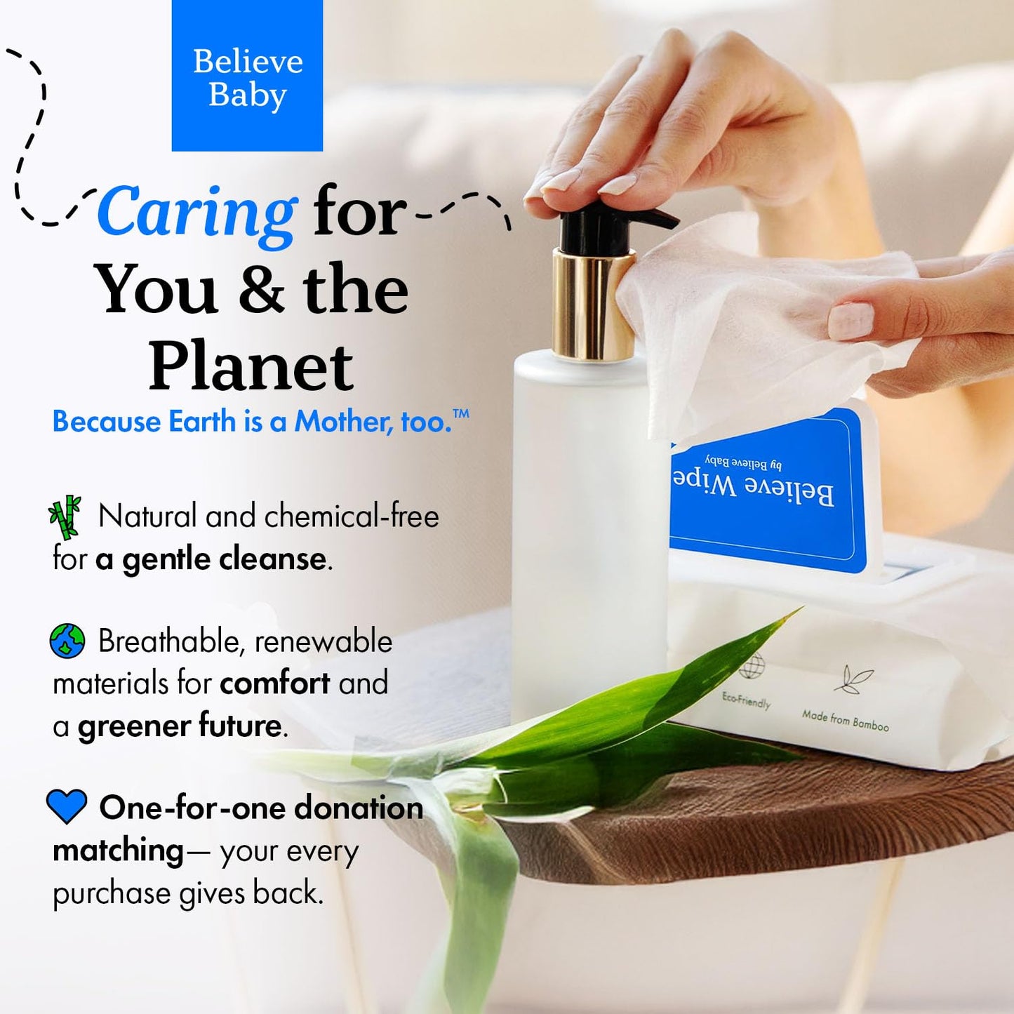 Believe Sensitive Skin Makeup Remover Wipes Unscented 80pc x 4 Packs - Bamboo Viscose Unscented Face Wipes, Disposable Water-Based Make Up Remover, Gentle and Makeup Wipe for Women