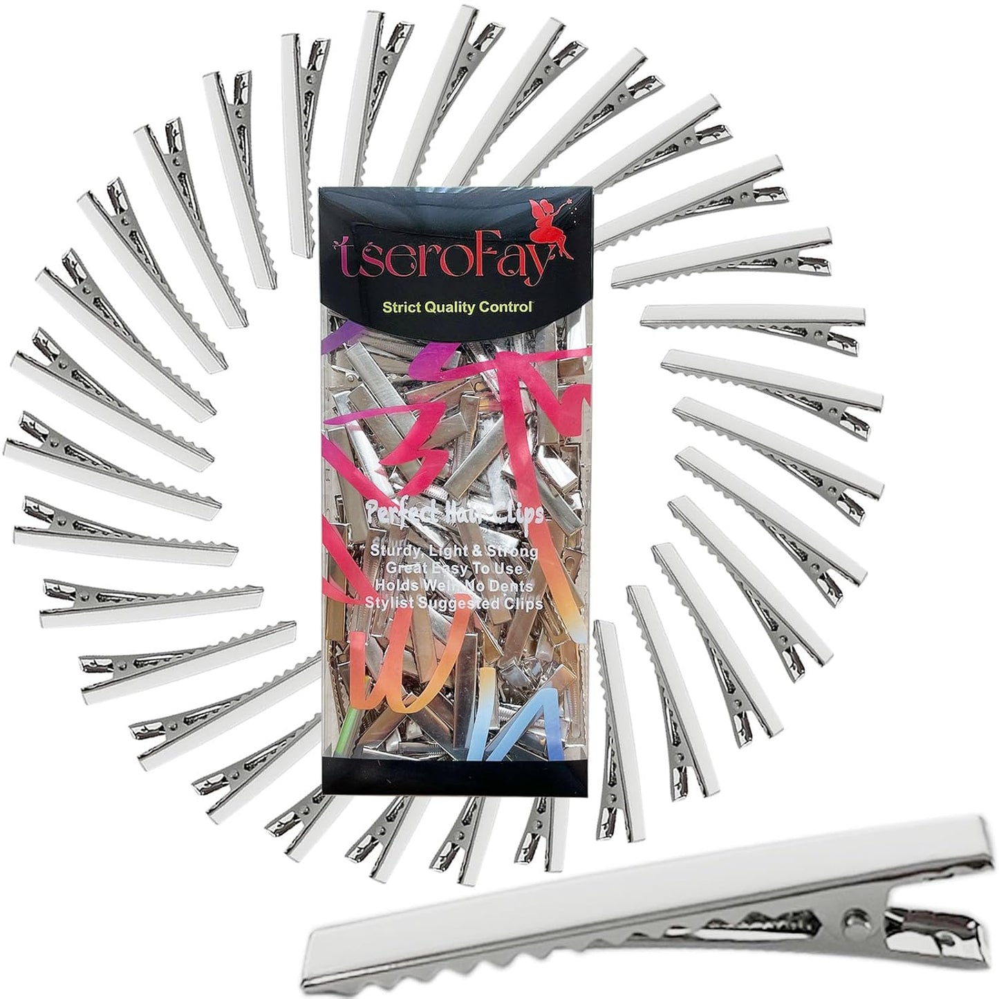 80Pcs Alligator Hair Bows and Clips for Crafts, DIY Bow Making, Large Plain Clips Supplies, 2.24" Dreadlock Dreads Retwist