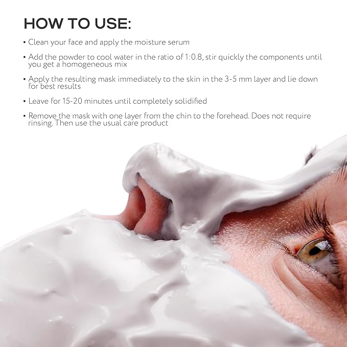 Name Skin Care Alginate Powder Face Mask with Chlorella Seaweed and Pearl Extract - 2.2lb, 40 Applications - Peel Off Korean Beauty Natural Fascial Skincare - Hydrating Moisturizing Peeling Spa Kit