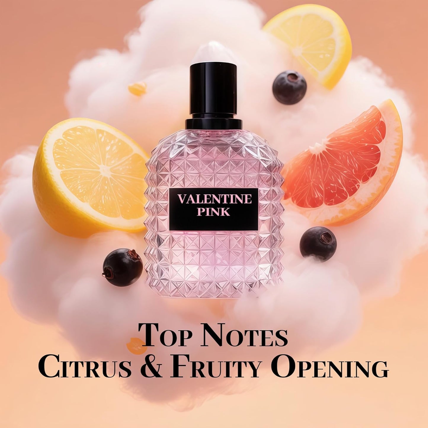 Valentine Pink Perfume for Women, Floral Notes Eau de Parfum Spray Casual Daily Cologne 3.4 Fluid Ounce/100Ml Women Fragrance Daytime & Casual Use, for all Skin Types