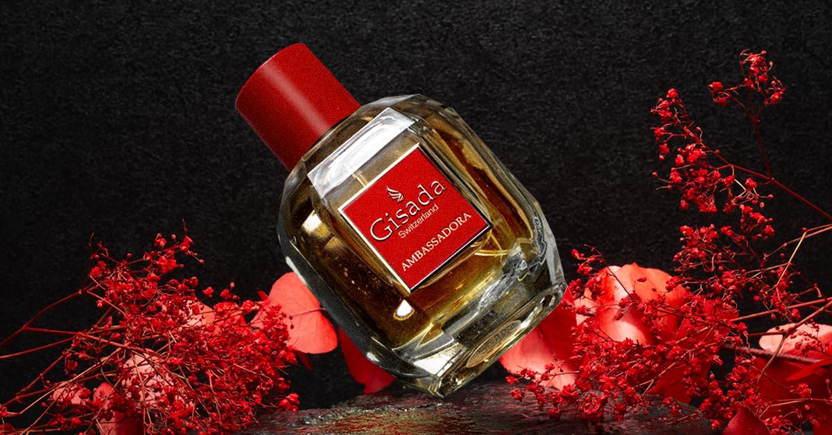 Gisada Ambassadora Women's Perfume - Perfumes for Women with Oriental, Sweet, Floral, Warm Fragrance - Daily Wear Women's Cologne with Juicy, Fruity, Spicy Scent - Made in Switzerland - 1.7 fl. oz.