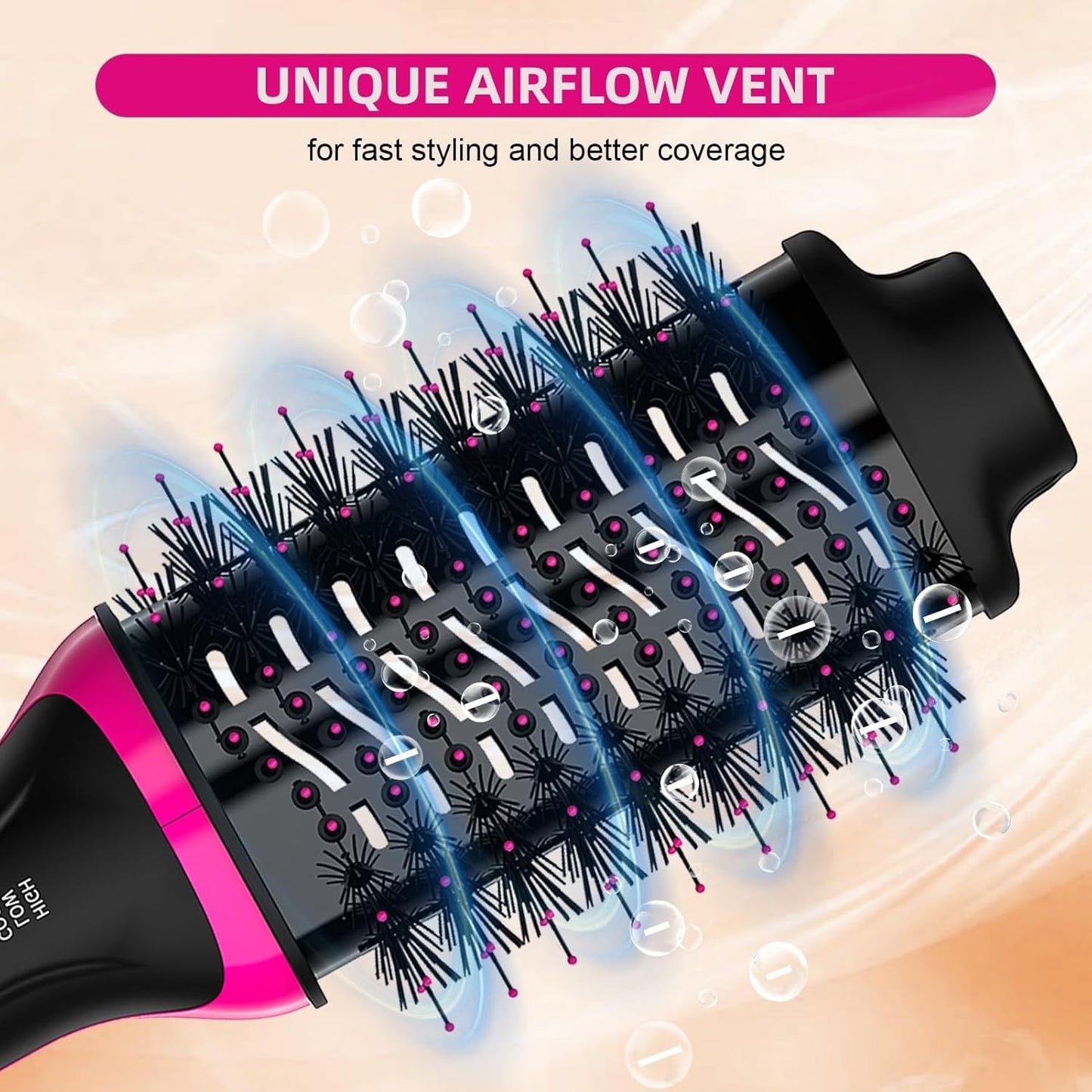 Hair Dryer Brush Blow Dryer Brush in One, Professional Hot Air Brush 4 in 1 One Step Hair Dryer and Styler Volumizer with Negative Ion for Drying, Straightening, Salon for All Hair Types