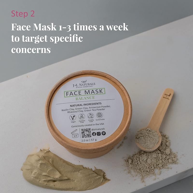 J&L Naturals Exceptional Skin Regimen Kit With Cleansing Bar, Face Salve, Konjac Sponge, Lip Balm | For Oily and Combination Skin | Zero Waste (Balance (oily, combination skin), Exceptional)