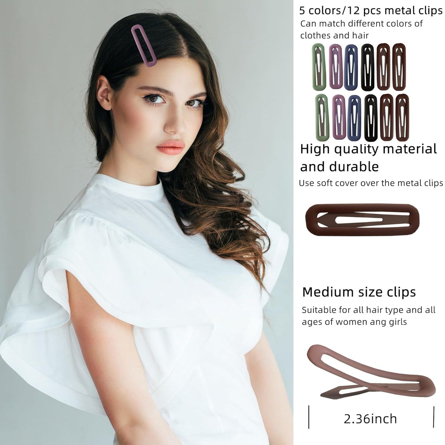 Snalp Hair Clips Decorative Styling Hair Accessories Hair Barrettes for Women and Girls 12 pcs