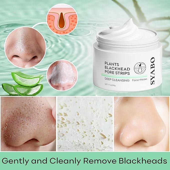 Blackhead Mask for Pore, Blackhead Remover Peel off Mask, Nose Plants Pore Cleanser, Refreshing Pore Mask with 100 pcs Strips (1.7oz)