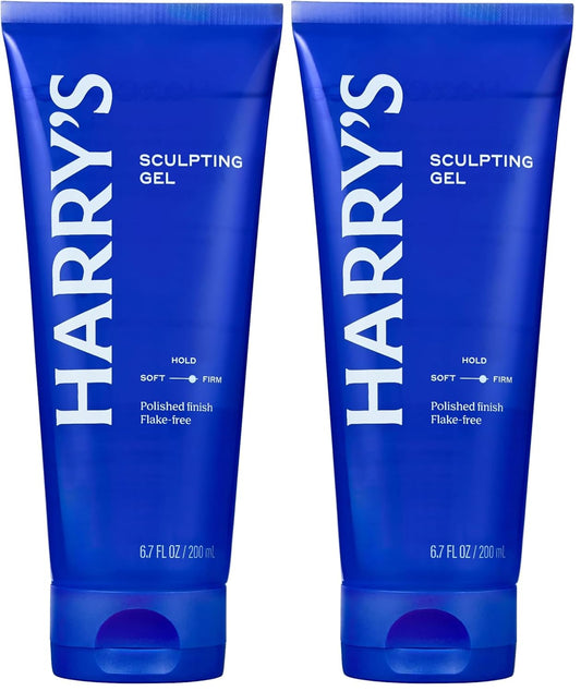 Harry's Sculpting Hair Gel for Men with Firm Hold and Polished Finish - 6.7 fl oz - Alcohol-Free Formula (Pack of 2)