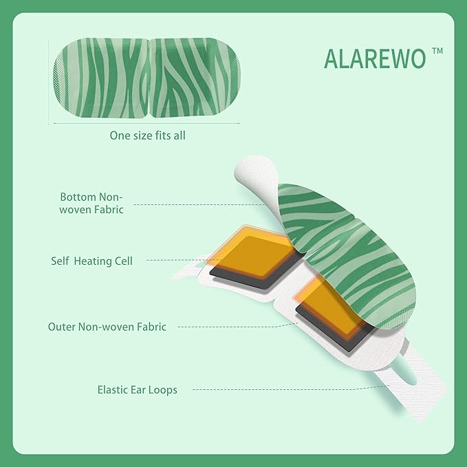 20 Packs Steam Eye Mask Self Heating Moist Eye Compress Disposable SPA Warm Eye Mask for Dry Eyes, Eye Fatigue, Stress Relief, Soothing Headache Travel Trouble Sleeping (Unscented)